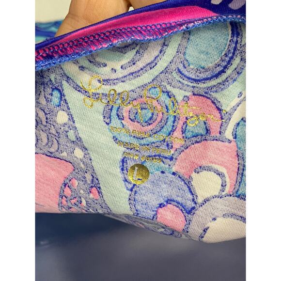 Lilly Pulitzer | Women's 3/4 Sleeve Colorful Linden Dress Sea Jewels Size Large - Picture 11 of 11